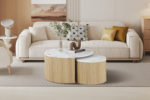 NIEUW - Salontafel 'Rowan' Rond Decor Marmer Beige