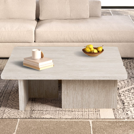 NIEUW - Salontafel 'Arallo' Decor Travertin Beige