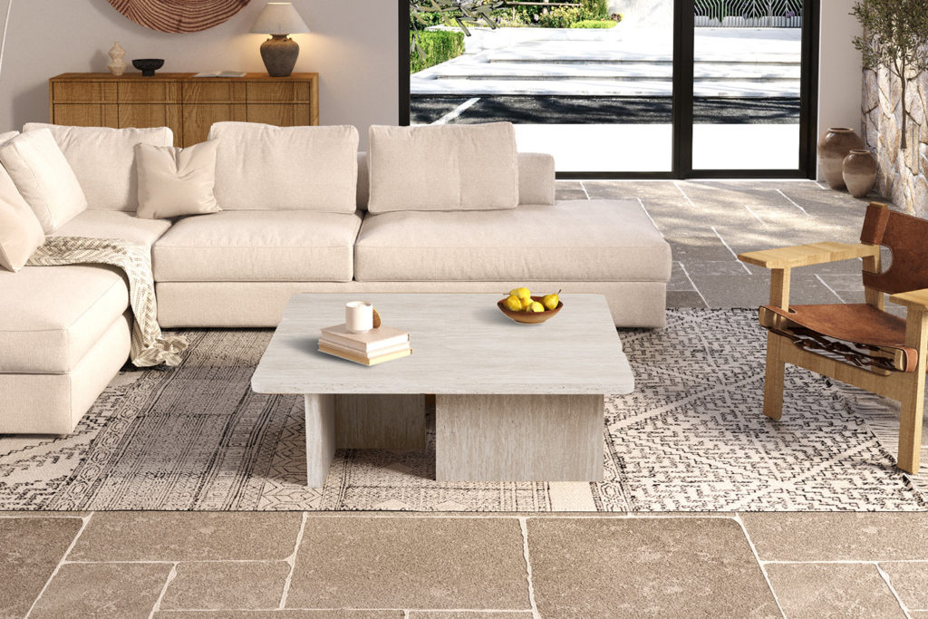 NIEUW - Salontafel 'Arallo' Decor Travertin Beige - Afbeelding 2