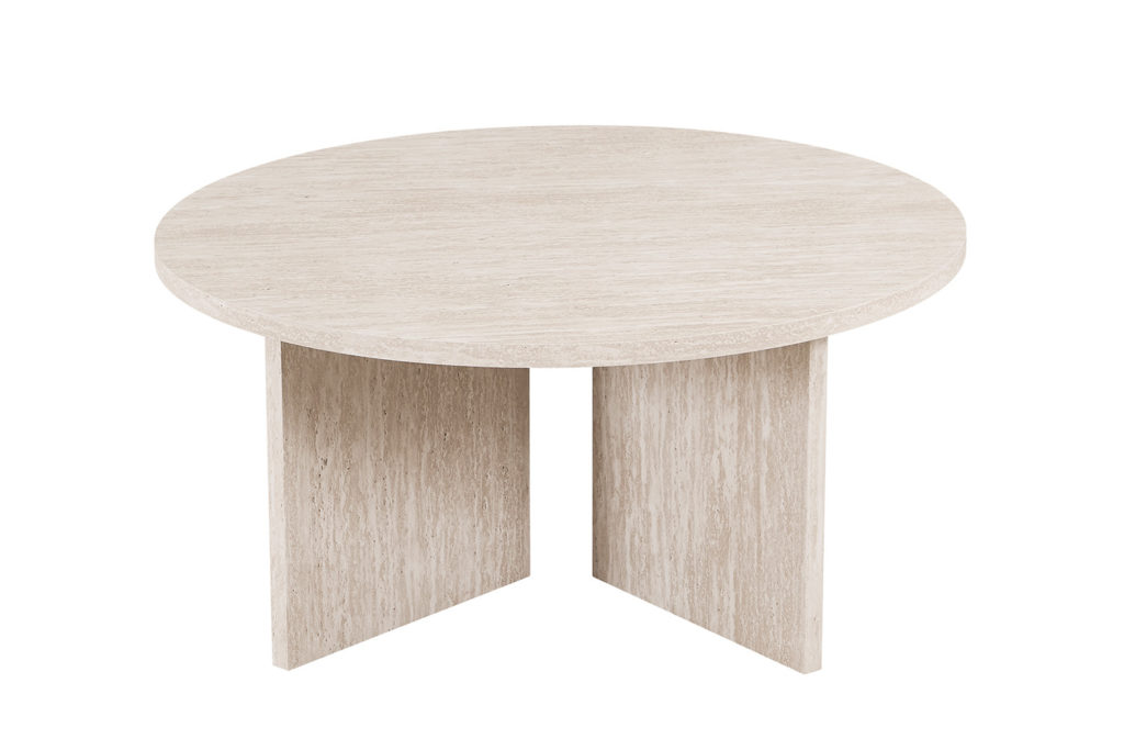 NIEUW - Salontafel 'Drasir' Rond Decor Travertin Beige - Afbeelding 3