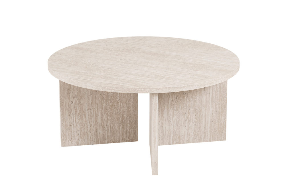 NIEUW - Salontafel 'Drasir' Rond Decor Travertin Beige - Afbeelding 5