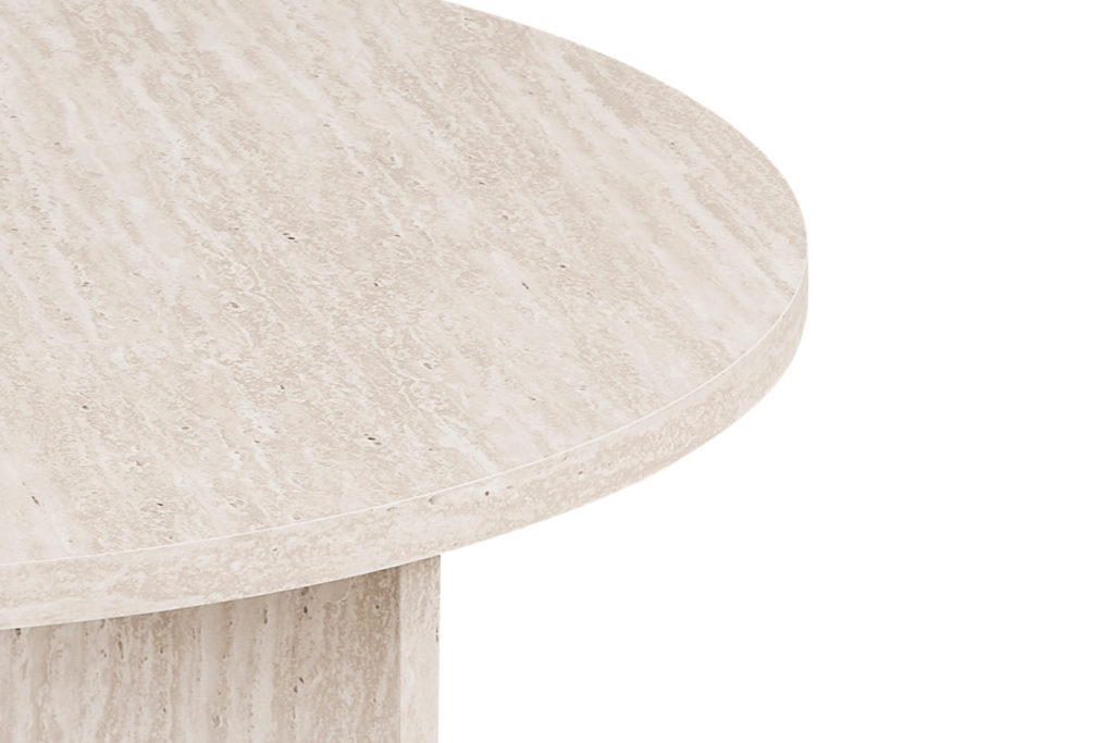 NIEUW - Salontafel 'Drasir' Rond Decor Travertin Beige - Afbeelding 6