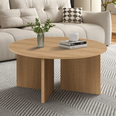 NIEUW - Salontafel 'Drasir' Rond Decor Eik Naturel