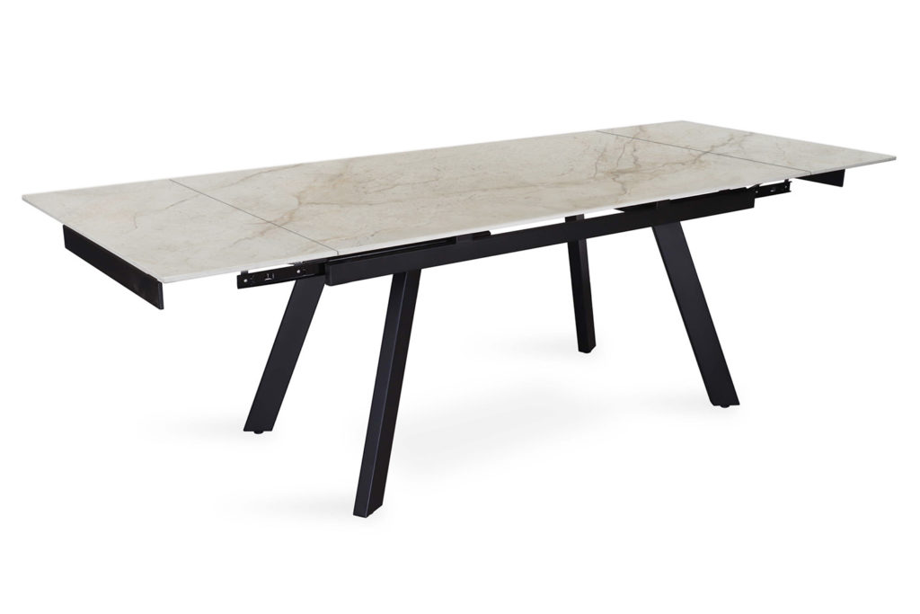 Uitschuifbare tafel 'Hera' 160-240 cm Rechthoekig Glanzend Shakespear Beige - Afbeelding 8