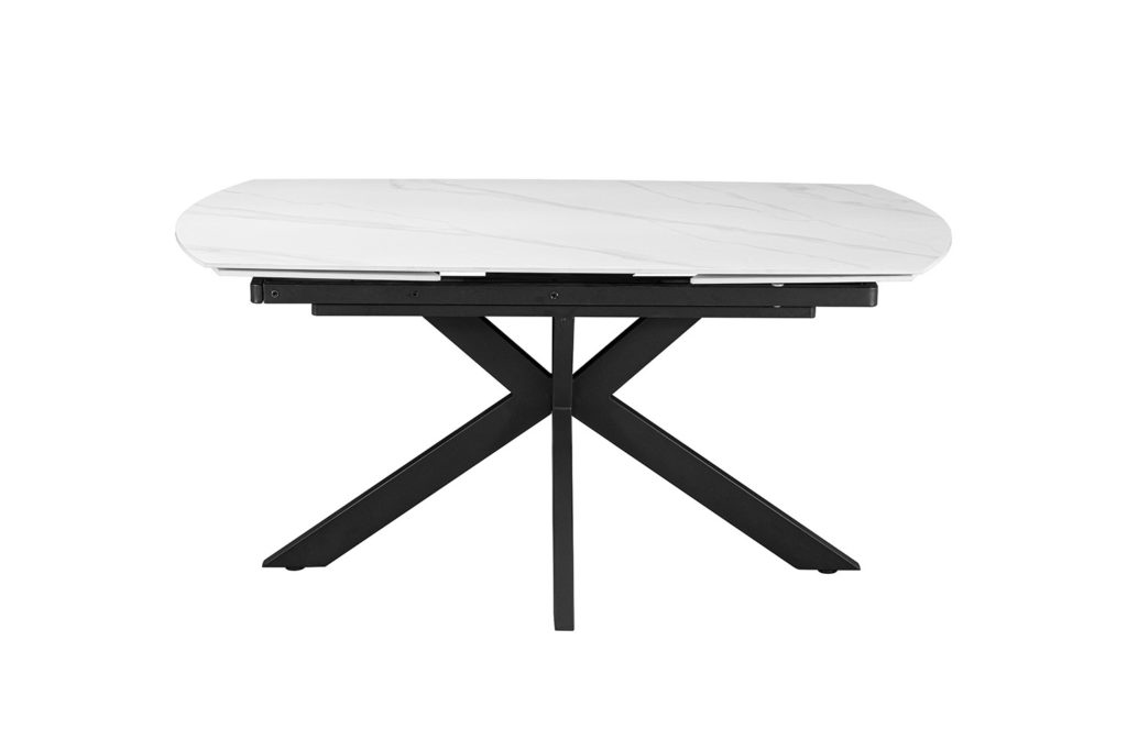 NIEUW - Uitschuifbare tafel 'Ares' 160-240 cm Deens Ovaal Steen Wit - Afbeelding 6