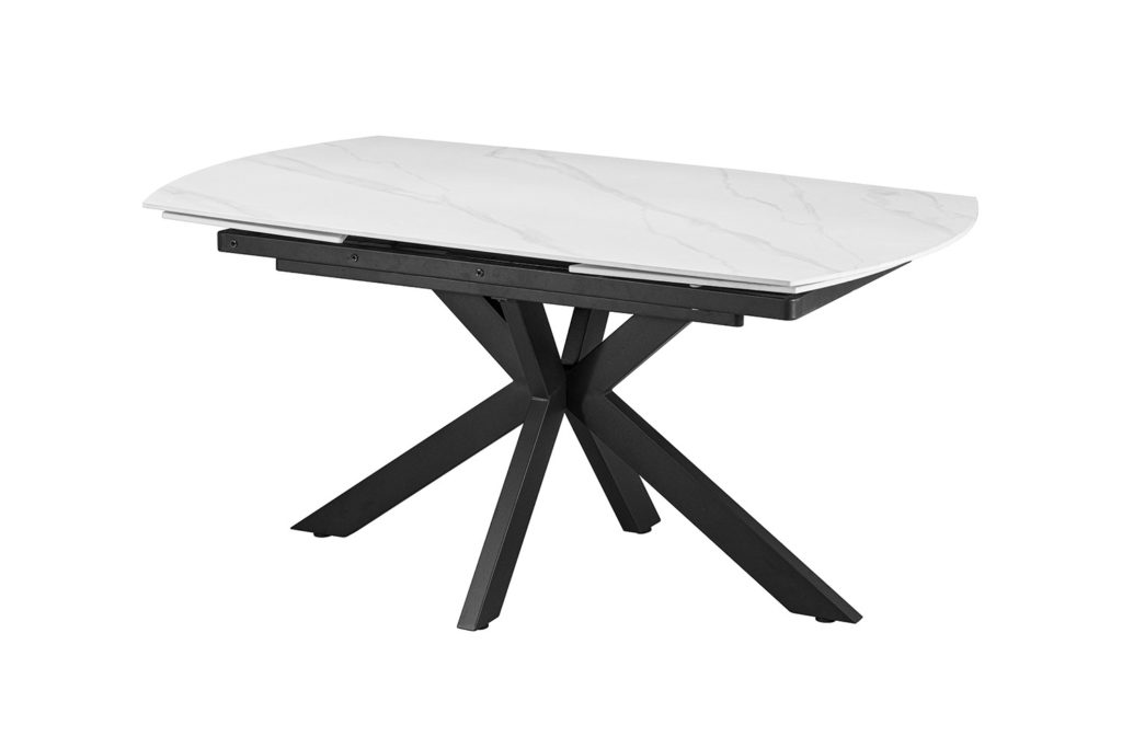 NIEUW - Uitschuifbare tafel 'Ares' 160-240 cm Deens Ovaal Steen Wit - Afbeelding 7