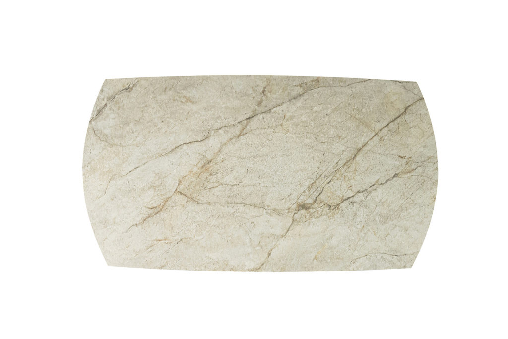 NIEUW - Uitschuifbare tafel 'Ares' 160-240 cm Deens Ovaal Glanzend Steen Beige - Afbeelding 8