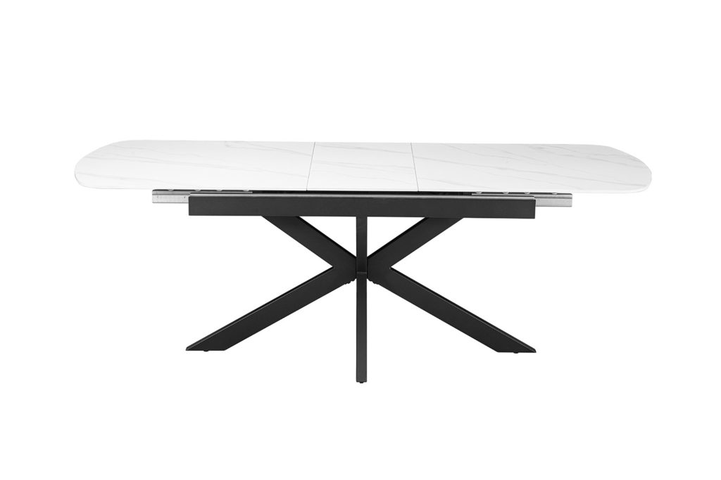 NIEUW - Uitschuifbare tafel 'Hestia' 180-220 cm Deens Ovaal Steen Wit - Afbeelding 4