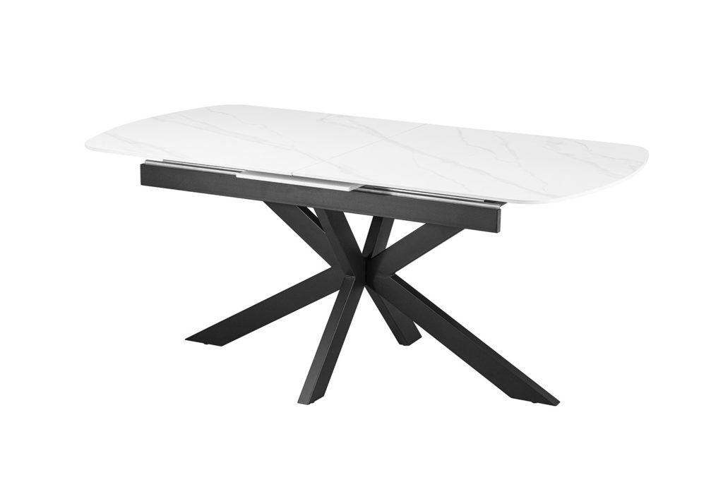 NIEUW - Uitschuifbare tafel 'Hestia' 180-220 cm Deens Ovaal Steen Wit - Afbeelding 7
