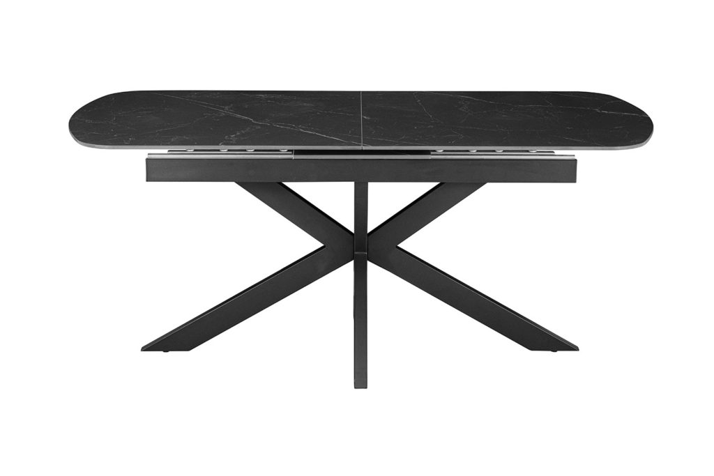 NIEUW - Uitschuifbare tafel 'Hestia' 180-220 cm Deens Ovaal Steen Zwart - Afbeelding 6