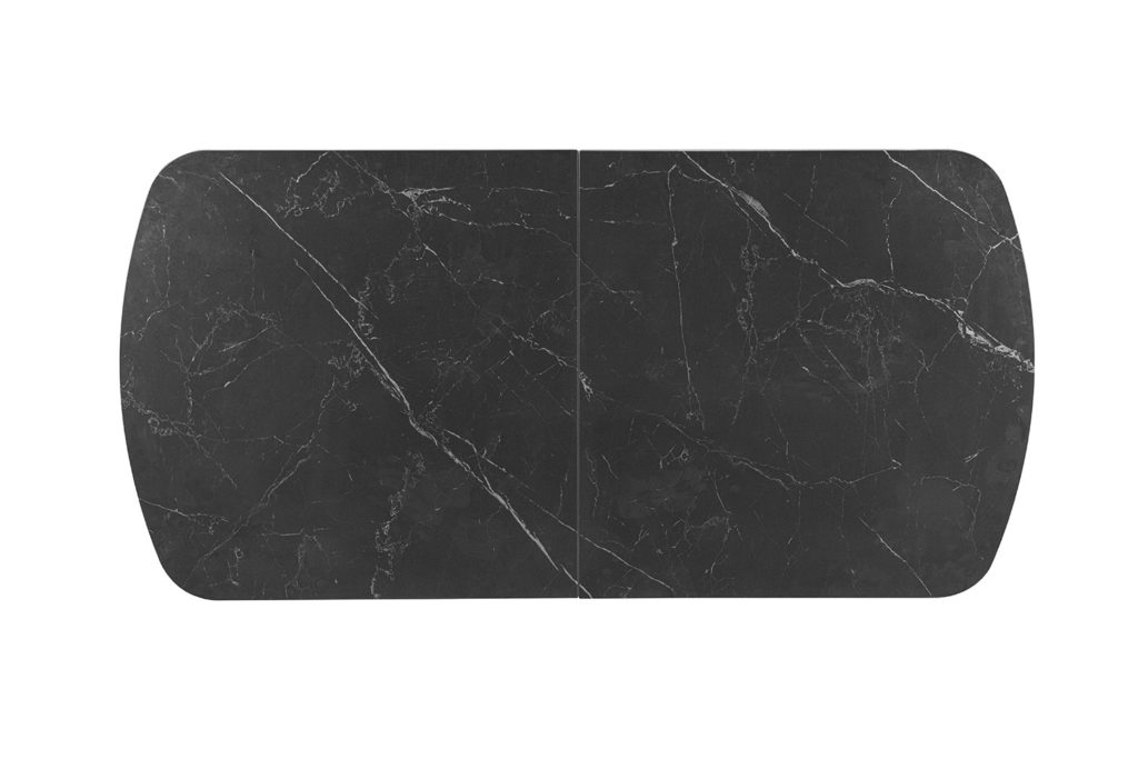 NIEUW - Uitschuifbare tafel 'Hestia' 180-220 cm Deens Ovaal Steen Zwart - Afbeelding 8