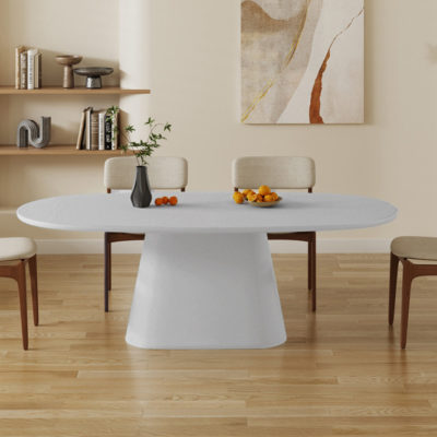 NIEUW - Tafel 'Tavira' 220 cm Ovaal Cement Ecru