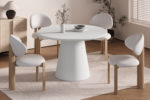 NIEUW - Tafel 'Tavira' 120 cm Rond Cement Ecru
