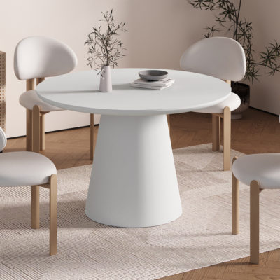 NIEUW - Tafel 'Tavira' 120 cm Rond Cement Ecru