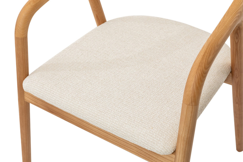 NIEUW - Stoel 'Claire' Essenhout Naturel Stof Ote Milan 103 Beige - Afbeelding 21