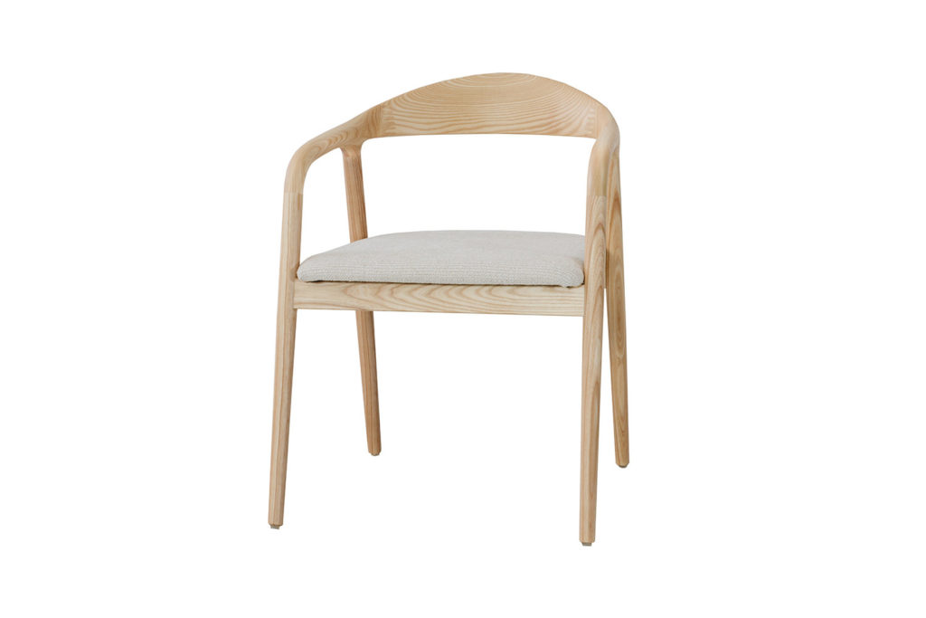 NIEUW - Stoel 'Claire' Essenhout Naturel Stof Ote Milan 103 Beige - Afbeelding 5