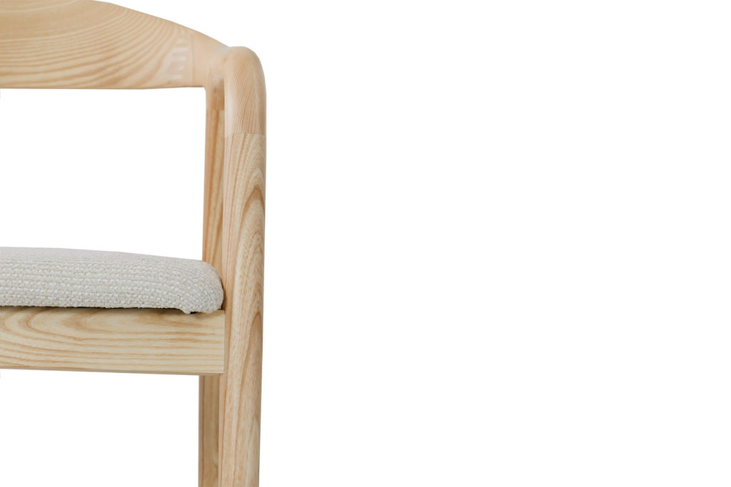 NIEUW - Stoel 'Claire' Essenhout Naturel Stof Ote Milan 103 Beige - Afbeelding 8