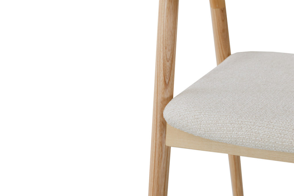 NIEUW - Stoel 'Claire' Essenhout Naturel Stof Ote Milan 103 Beige - Afbeelding 9