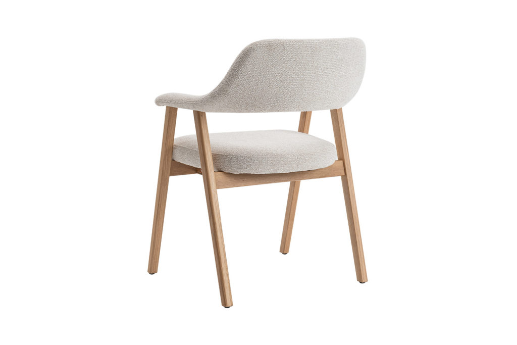 NIEUW - Stoel 'Coralie' Massief Eiken Stof Ote Milan 103 Beige - Afbeelding 8