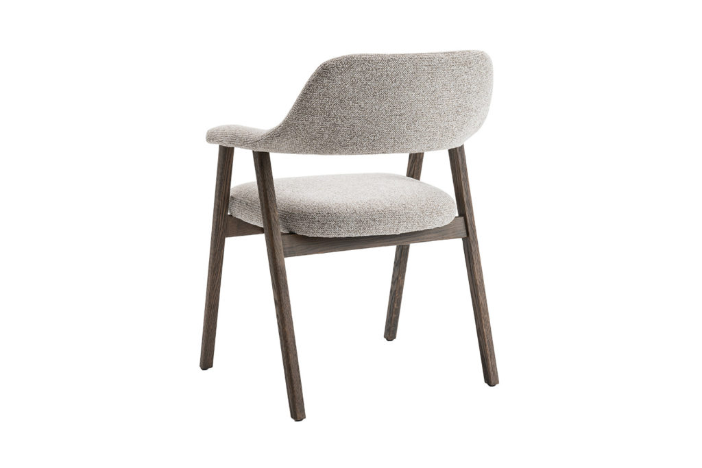 NIEUW - Stoel 'Coralie' Gerookte Massieve Eik Stof Ote Milan 130 Zand - Afbeelding 7