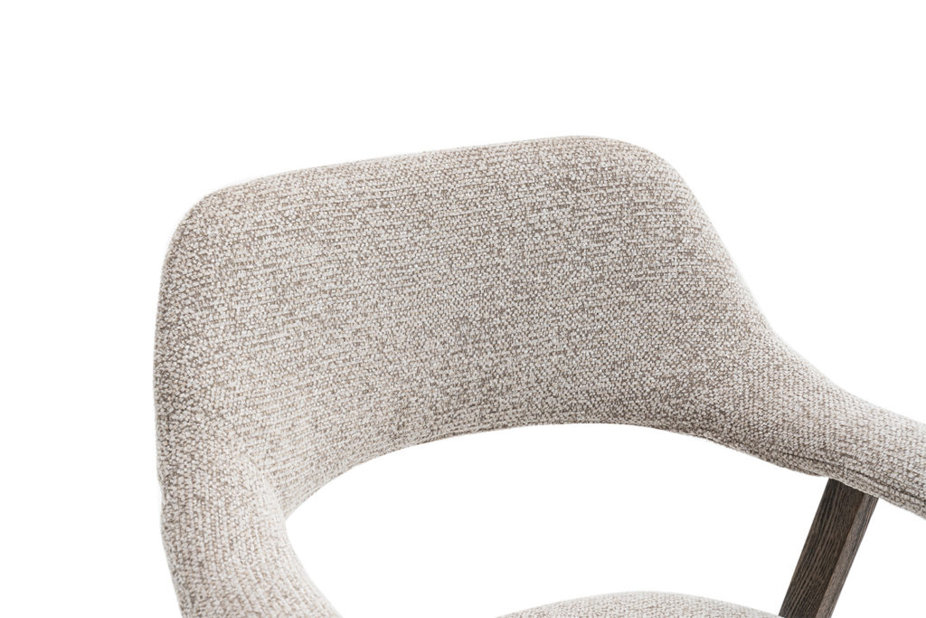 NIEUW - Stoel 'Coralie' Gerookte Massieve Eik Stof Ote Milan 130 Zand - Afbeelding 10