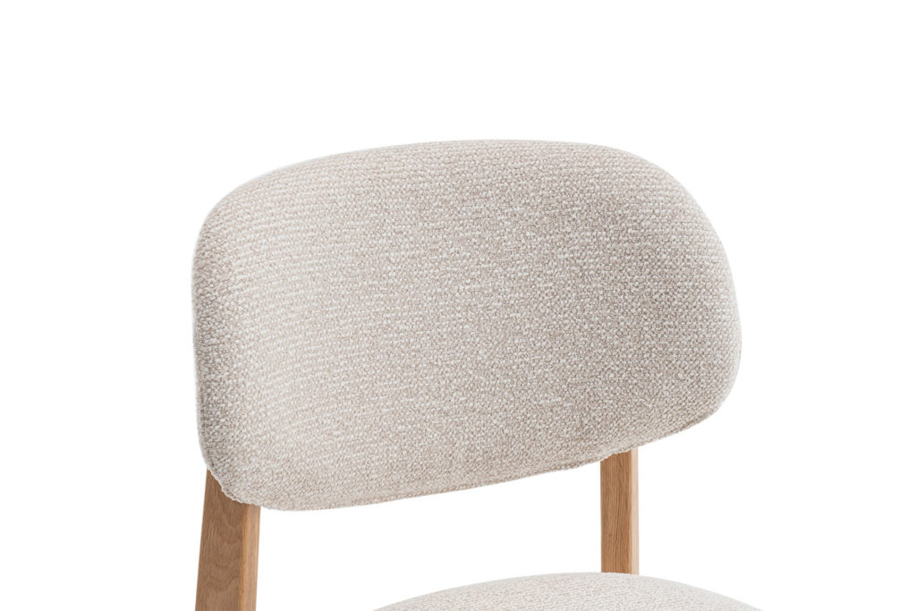 NIEUW - Stoel 'Carmen' Massief Eiken Stof Ote Milan 103 Beige - Afbeelding 16