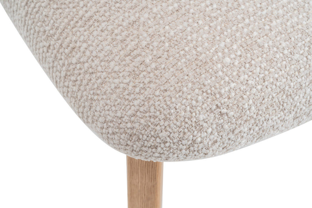 NIEUW - Stoel 'Carmen' Massief Eiken Stof Ote Milan 103 Beige - Afbeelding 17