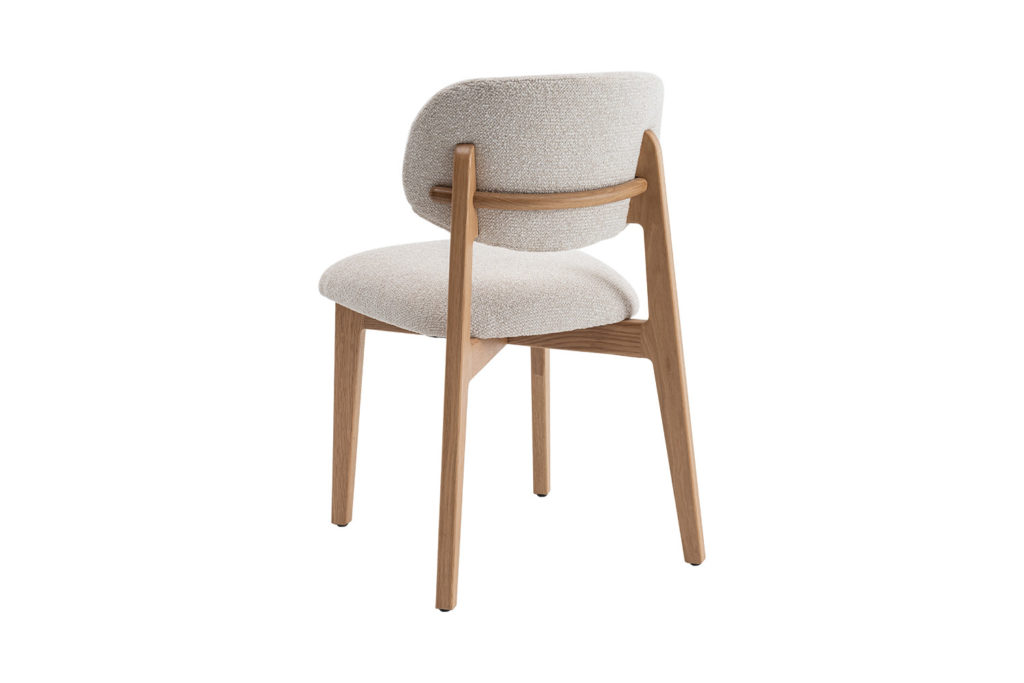 NIEUW - Stoel 'Carmen' Massief Eiken Stof Ote Milan 103 Beige - Afbeelding 8