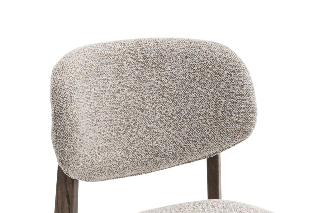 NIEUW - Stoel 'Carmen' Gerookte Massieve Eik Stof Ote Milan 130 Zand - Afbeelding 13