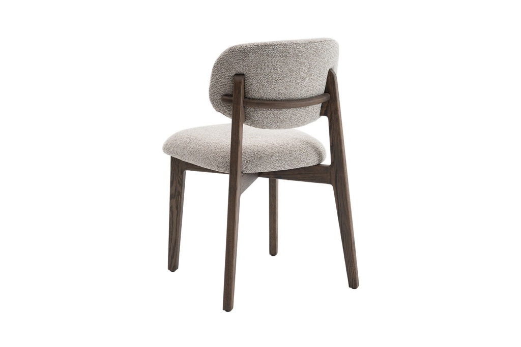 NIEUW - Stoel 'Carmen' Gerookte Massieve Eik Stof Ote Milan 130 Zand - Afbeelding 8
