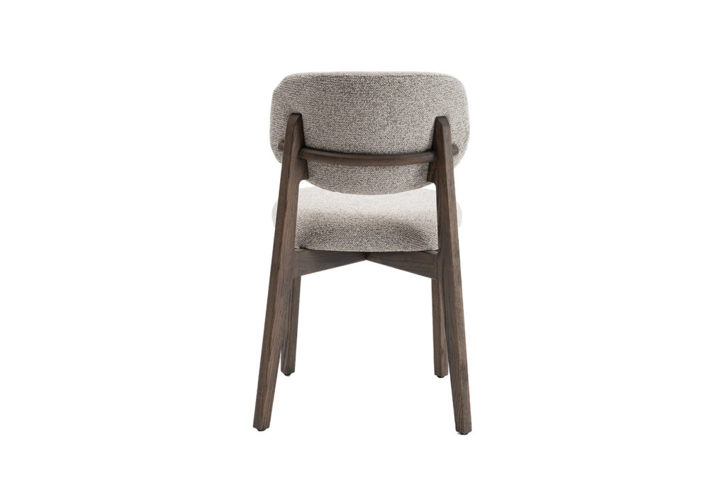 NIEUW - Stoel 'Carmen' Gerookte Massieve Eik Stof Ote Milan 130 Zand - Afbeelding 9
