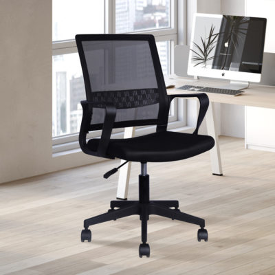 NIEUW - Bureaustoel 'Dylan' Mesh Zwart