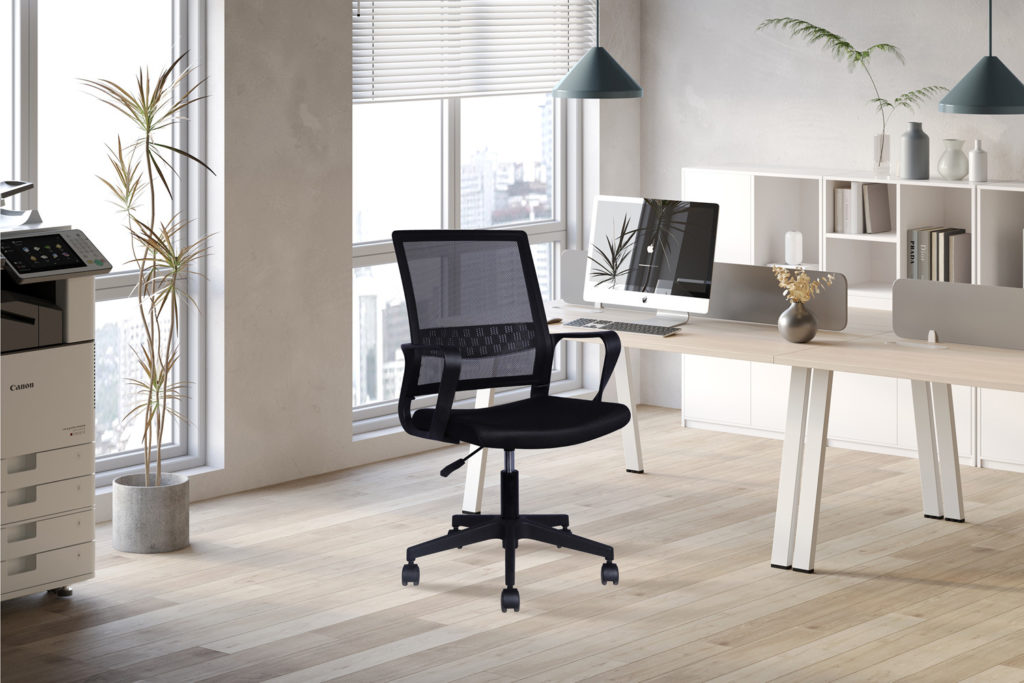 NIEUW - Bureaustoel 'Dylan' Mesh Zwart - Afbeelding 2