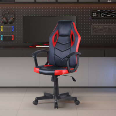 NIEUW - Gamingstoel 'Tiger' PU Zwart/Rood/Grijs