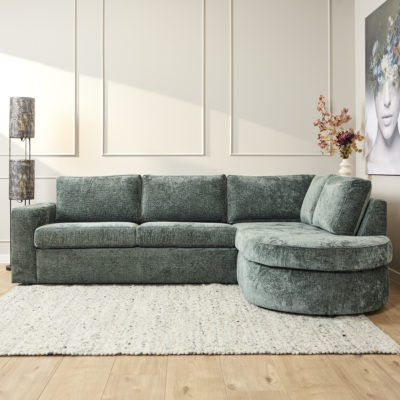 MySofa Alma | 2,5-zits + Divan Rechts | Groen