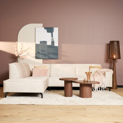 MijnSofa Floris | Divan Links + 2,5 zits | Velvet Beige