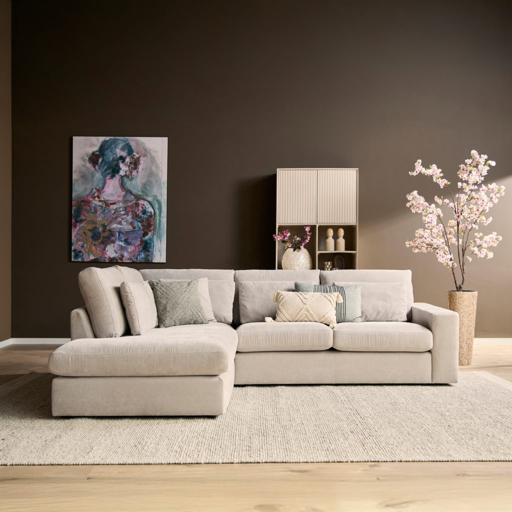 MijnSofa Jesse | Ottomane Links + 2,5 zits | Beige - Afbeelding 3