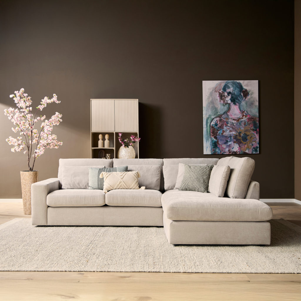 MijnSofa Jesse | 2,5-zits + Ottomane Rechts | Beige