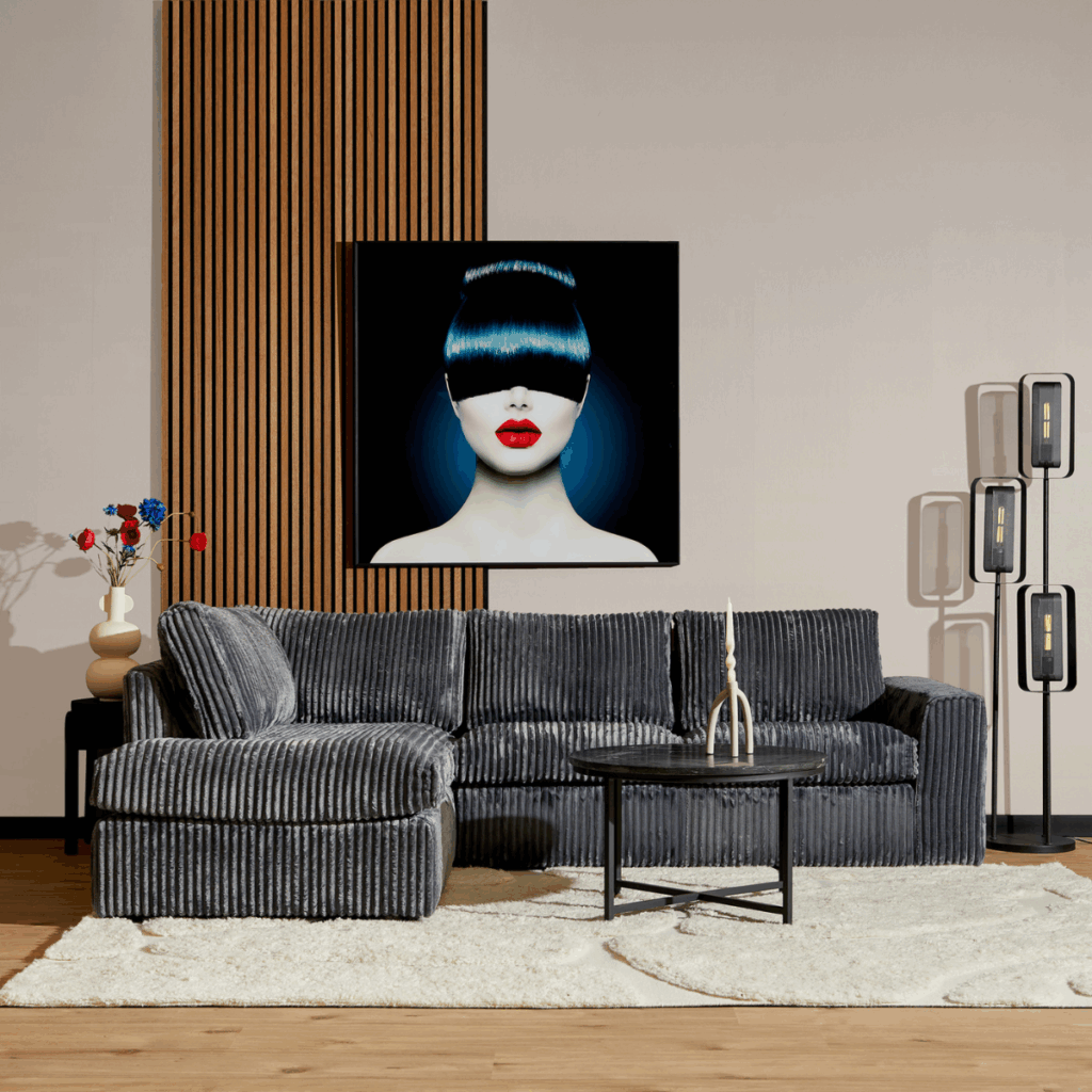 MijnSofa Teddy | Divan Links + 2,5 zits | Antraciet