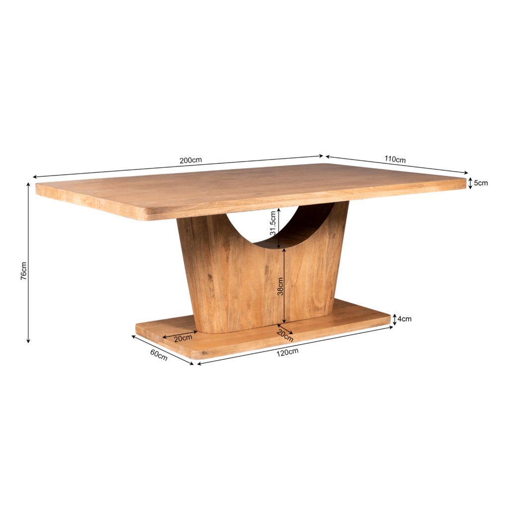 Eettafel Voco | 200 cm | Naturel - Afbeelding 8