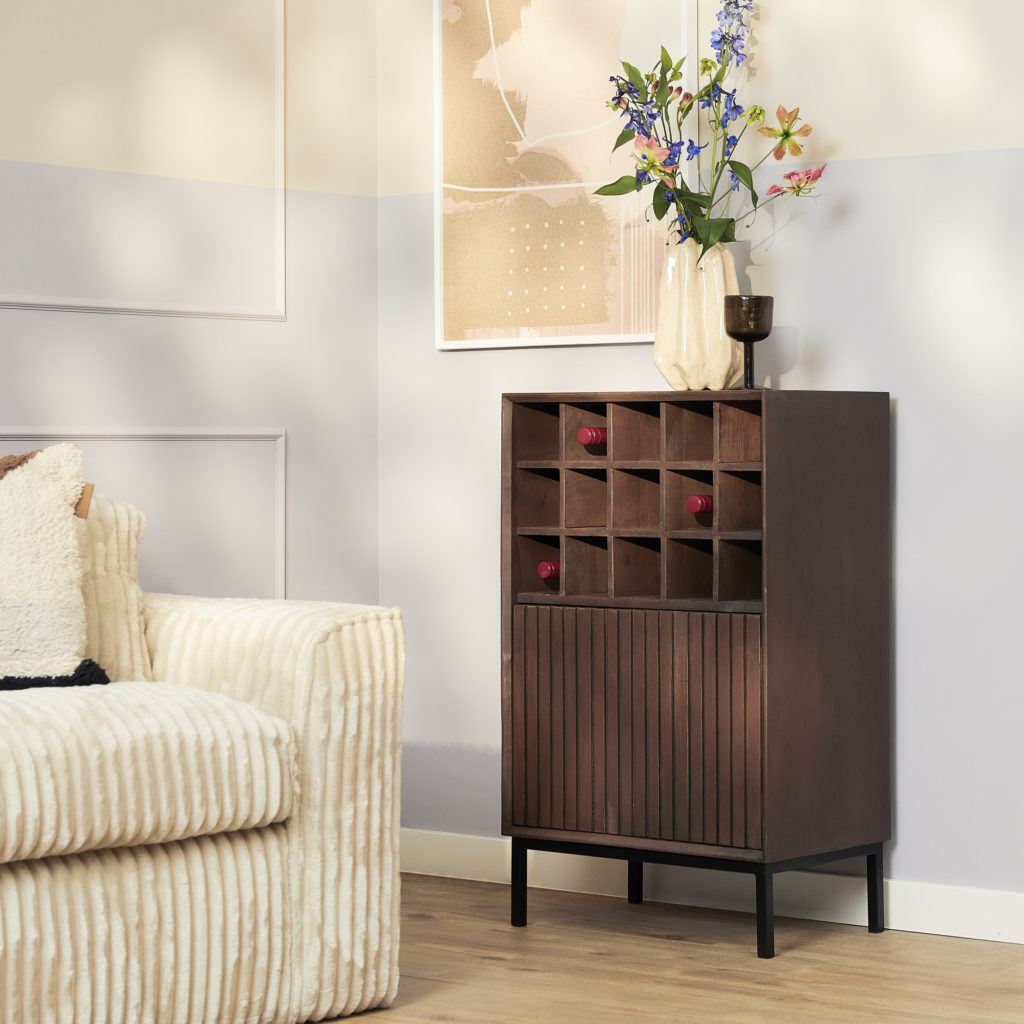 Wijnkast Madison Bruin | 55 cm