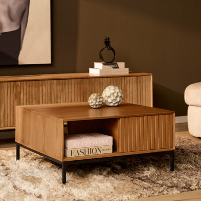 Salontafel Madison Natuurlijk | 80 cm | Vierkant