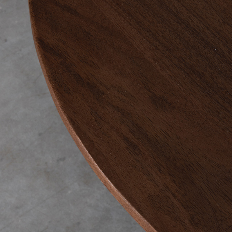 LABEL51 Eetkamertafel Rosie - Espresso - Mangohout - 140 cm - Afbeelding 3