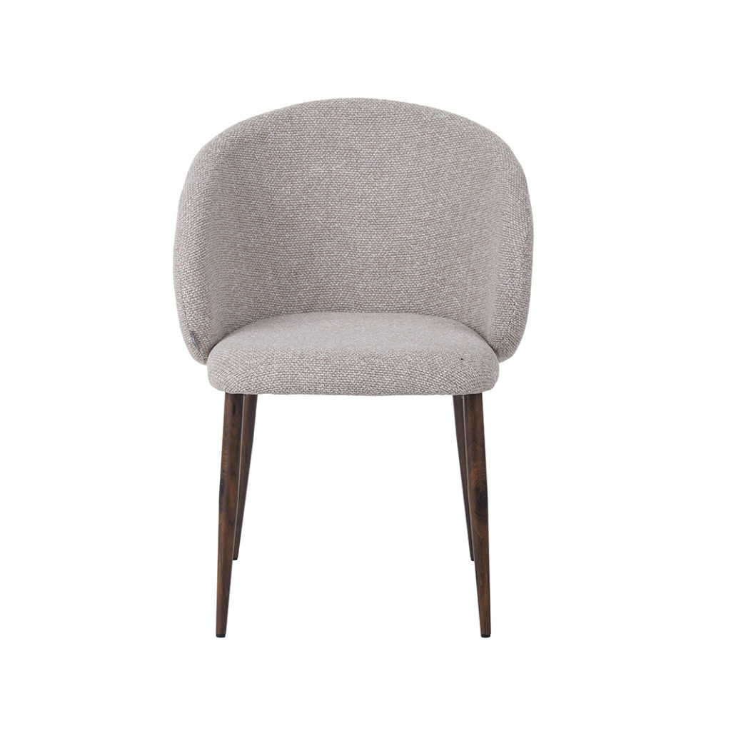 LABEL51 Eetkamerstoel I_Yuki - Naturel - Royal Boucle - Walnut Wood-Look Frame - Afbeelding 2