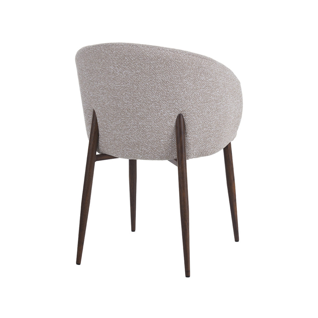 LABEL51 Eetkamerstoel I_Yuki - Naturel - Royal Boucle - Walnut Wood-Look Frame - Afbeelding 4