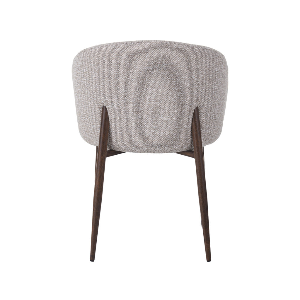 LABEL51 Eetkamerstoel I_Yuki - Naturel - Royal Boucle - Walnut Wood-Look Frame - Afbeelding 5