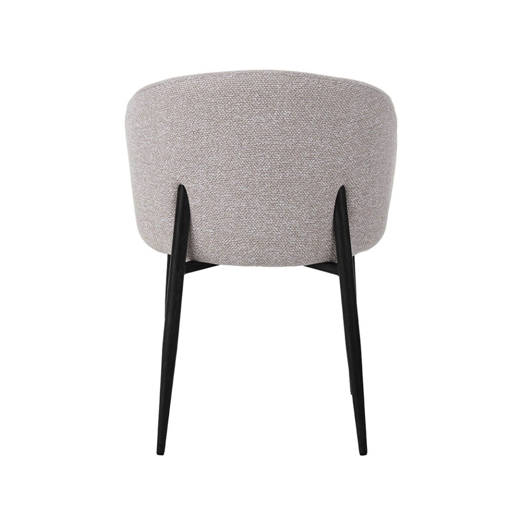 LABEL51 Eetkamerstoel I_Yuki - Naturel - Royal Boucle - Black Frame - Afbeelding 5