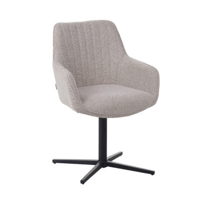 LABEL51 Eetkamerstoel I_Mira - Naturel - Royal Boucle - Black Frame