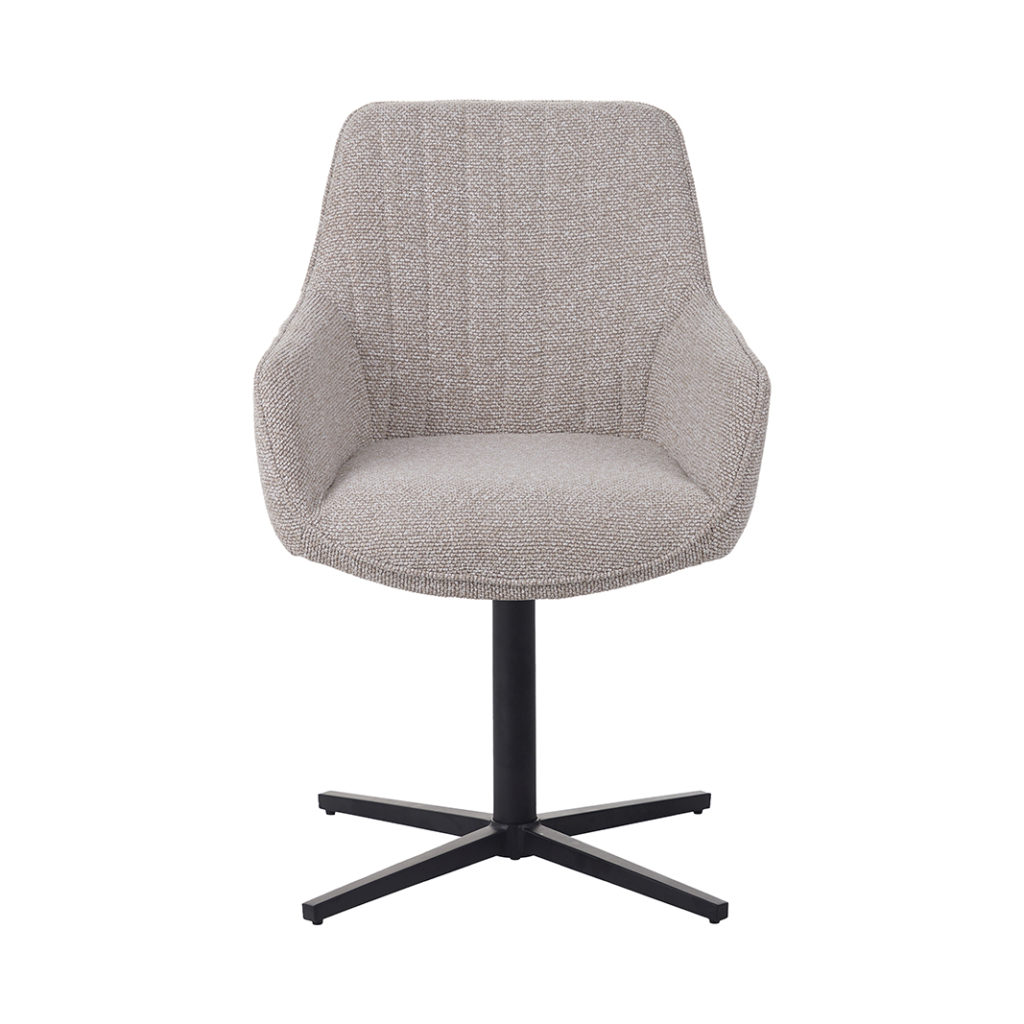 LABEL51 Eetkamerstoel I_Mira - Naturel - Royal Boucle - Black Frame - Afbeelding 2