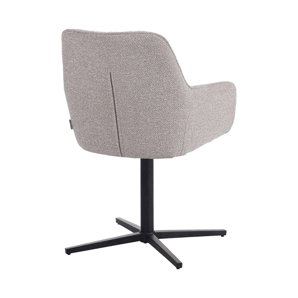 LABEL51 Eetkamerstoel I_Mira - Naturel - Royal Boucle - Black Frame - Afbeelding 4